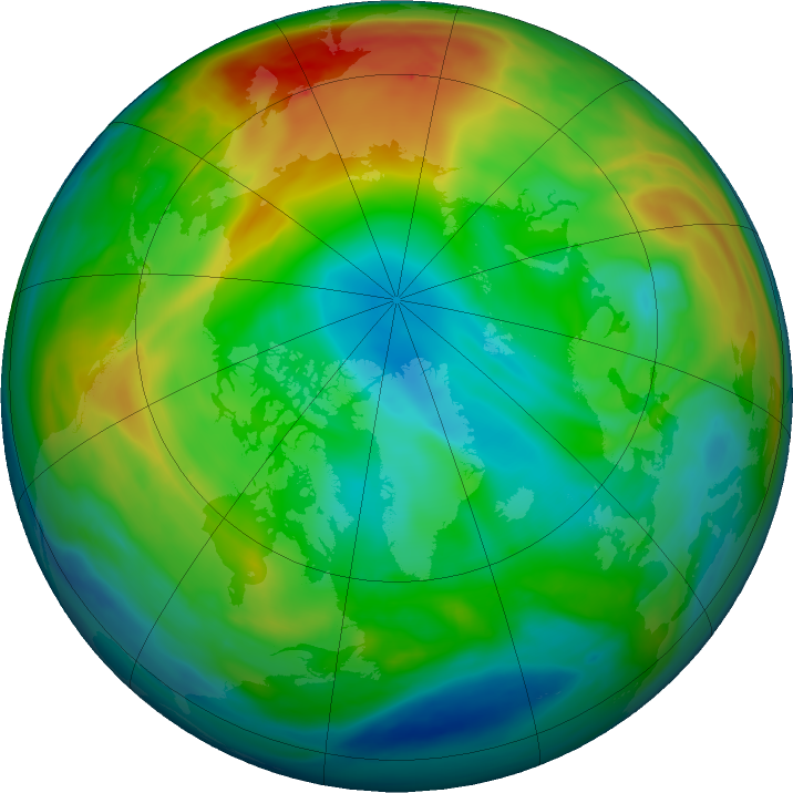 Arctic ozone map for 24 December 2021